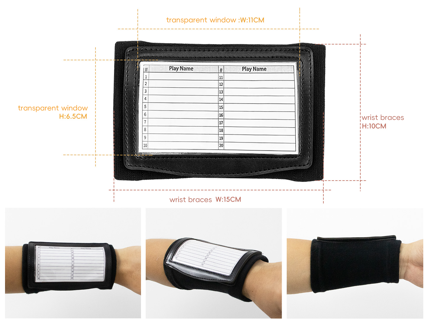 Adult regular rugby tactical wristband model